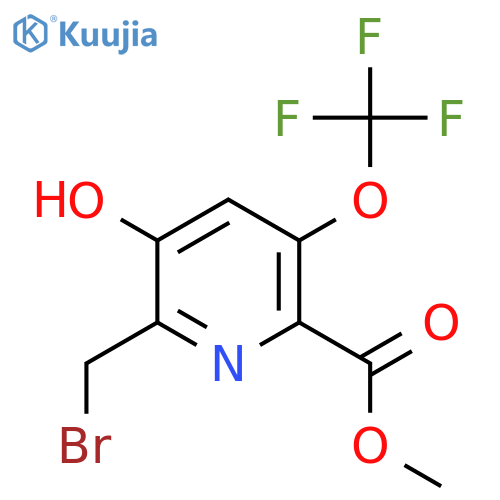 Methyl 2-(bromomethyl)-3-hydroxy-5-(trifluoromethoxy)pyridine-6-carboxylate structure
