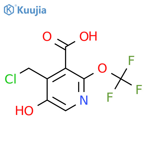 4-(Chloromethyl)-5-hydroxy-2-(trifluoromethoxy)pyridine-3-carboxylic acid structure