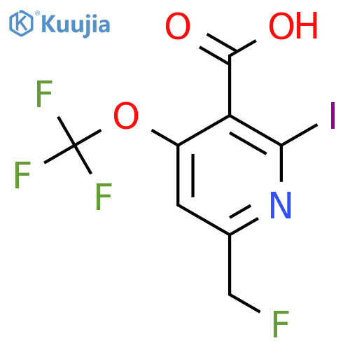 6-(Fluoromethyl)-2-iodo-4-(trifluoromethoxy)pyridine-3-carboxylic acid structure