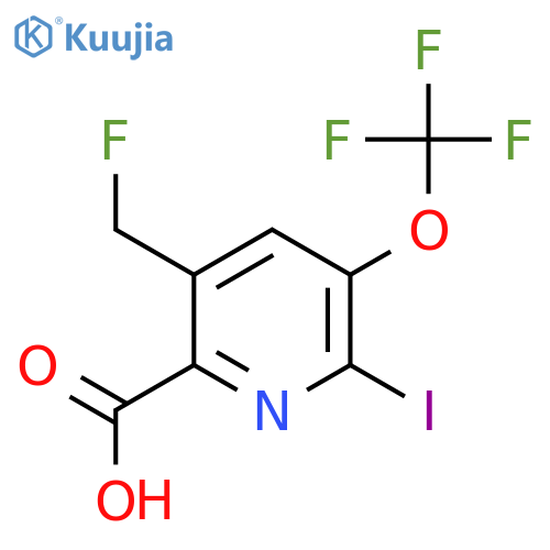 5-(Fluoromethyl)-2-iodo-3-(trifluoromethoxy)pyridine-6-carboxylic acid structure