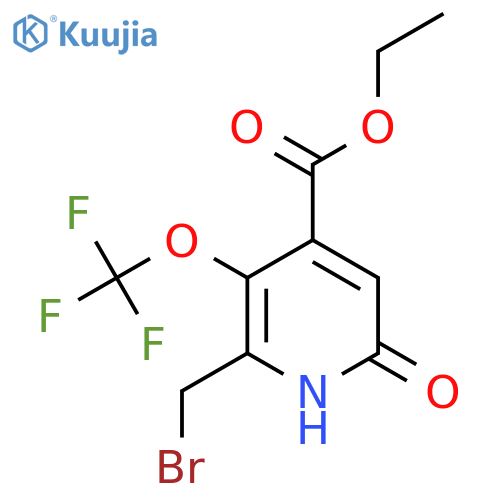 Ethyl 2-(bromomethyl)-6-hydroxy-3-(trifluoromethoxy)pyridine-4-carboxylate structure