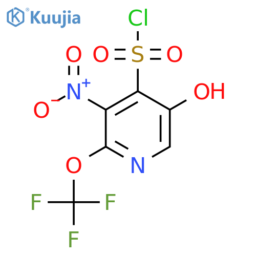 5-Hydroxy-3-nitro-2-(trifluoromethoxy)pyridine-4-sulfonyl chloride structure