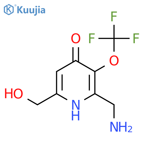 2-(Aminomethyl)-4-hydroxy-3-(trifluoromethoxy)pyridine-6-methanol structure