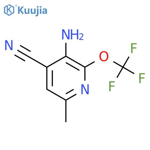 3-Amino-4-cyano-6-methyl-2-(trifluoromethoxy)pyridine structure