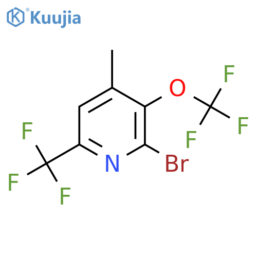 2-Bromo-4-methyl-3-(trifluoromethoxy)-6-(trifluoromethyl)pyridine structure