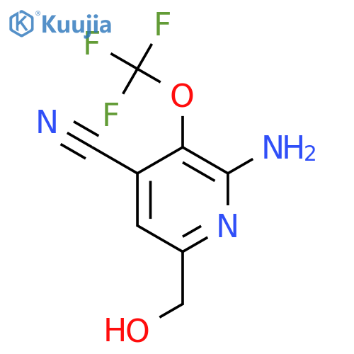 2-Amino-4-cyano-3-(trifluoromethoxy)pyridine-6-methanol structure