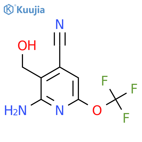 2-Amino-4-cyano-6-(trifluoromethoxy)pyridine-3-methanol structure