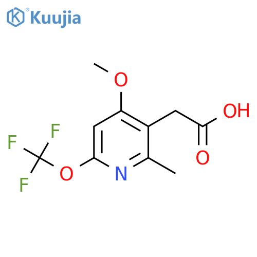 4-Methoxy-2-methyl-6-(trifluoromethoxy)pyridine-3-acetic acid structure