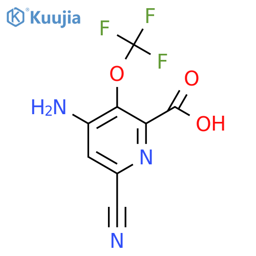 4-Amino-6-cyano-3-(trifluoromethoxy)pyridine-2-carboxylic acid structure