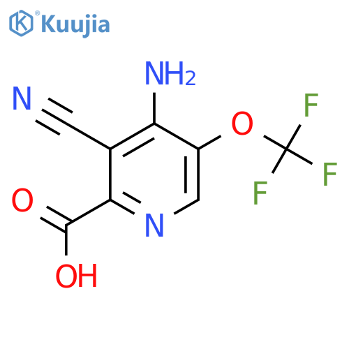 4-Amino-3-cyano-5-(trifluoromethoxy)pyridine-2-carboxylic acid structure