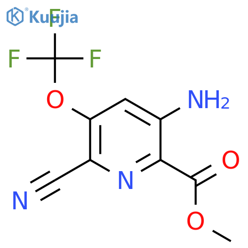 Methyl 5-amino-2-cyano-3-(trifluoromethoxy)pyridine-6-carboxylate structure