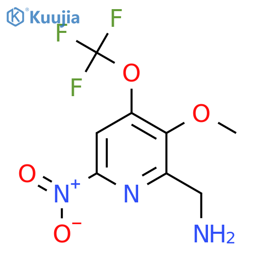 2-(Aminomethyl)-3-methoxy-6-nitro-4-(trifluoromethoxy)pyridine structure