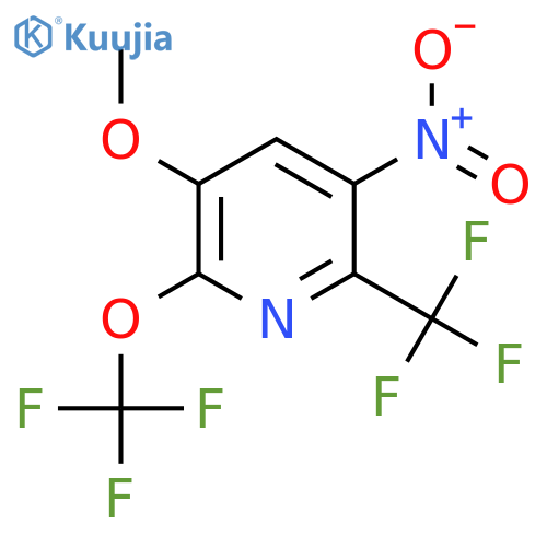 3-Methoxy-5-nitro-2-(trifluoromethoxy)-6-(trifluoromethyl)pyridine structure