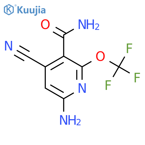 6-Amino-4-cyano-2-(trifluoromethoxy)pyridine-3-carboxamide structure
