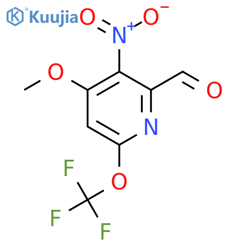4-Methoxy-3-nitro-6-(trifluoromethoxy)pyridine-2-carboxaldehyde structure