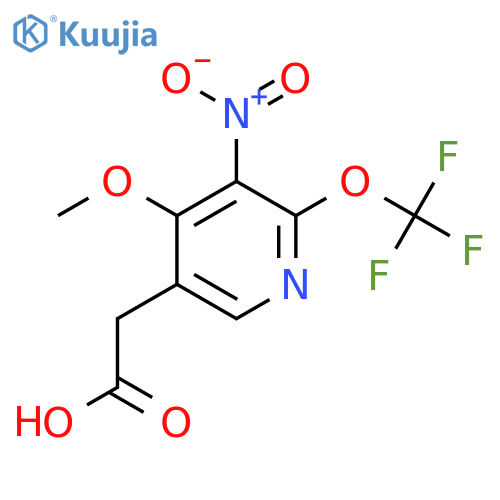 4-Methoxy-3-nitro-2-(trifluoromethoxy)pyridine-5-acetic acid structure