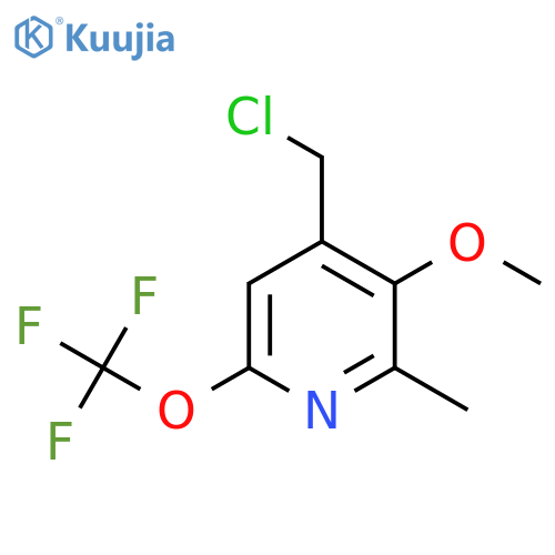 4-(Chloromethyl)-3-methoxy-2-methyl-6-(trifluoromethoxy)pyridine structure