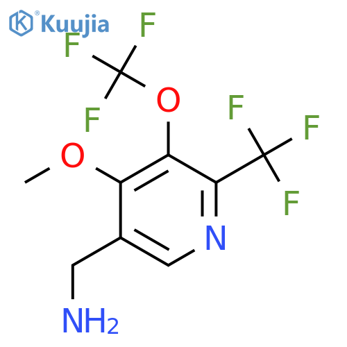 5-(Aminomethyl)-4-methoxy-3-(trifluoromethoxy)-2-(trifluoromethyl)pyridine structure