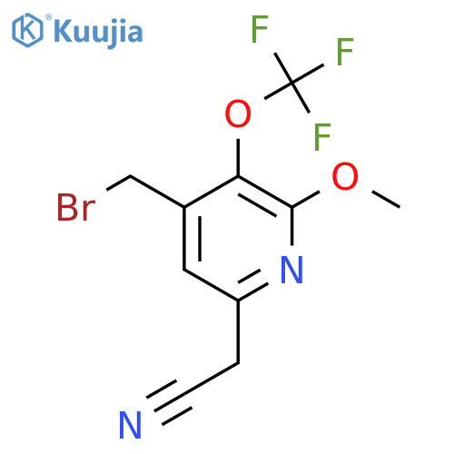 4-(Bromomethyl)-2-methoxy-3-(trifluoromethoxy)pyridine-6-acetonitrile structure