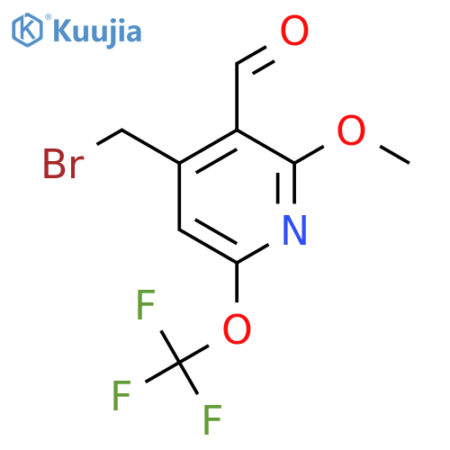 4-(Bromomethyl)-2-methoxy-6-(trifluoromethoxy)pyridine-3-carboxaldehyde structure