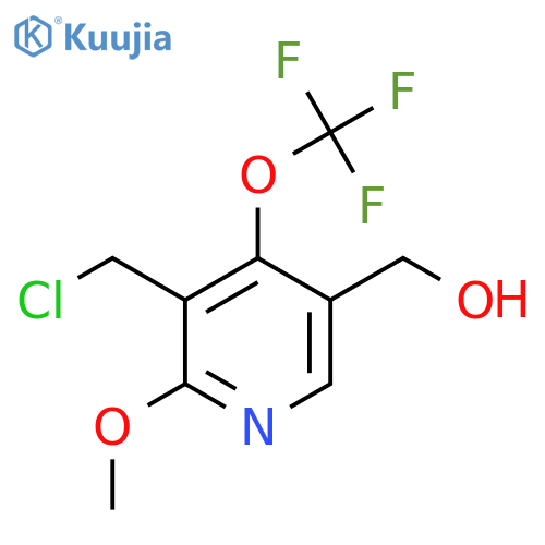 3-(Chloromethyl)-2-methoxy-4-(trifluoromethoxy)pyridine-5-methanol structure