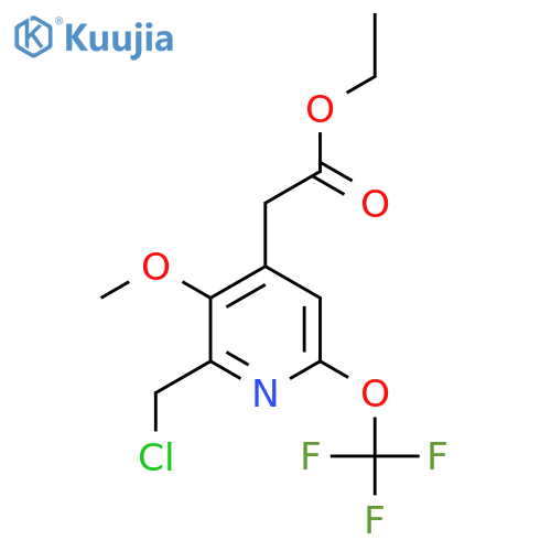 Ethyl 2-(chloromethyl)-3-methoxy-6-(trifluoromethoxy)pyridine-4-acetate structure