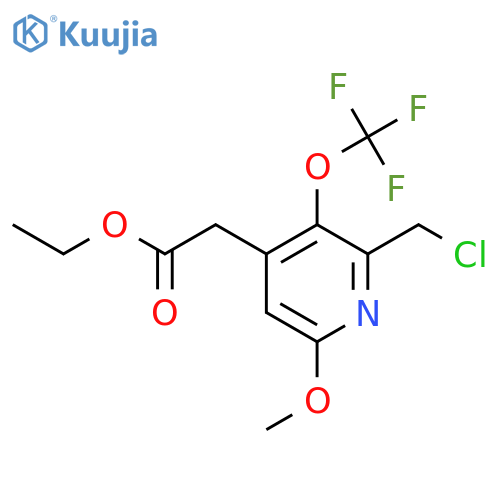 Ethyl 2-(chloromethyl)-6-methoxy-3-(trifluoromethoxy)pyridine-4-acetate structure