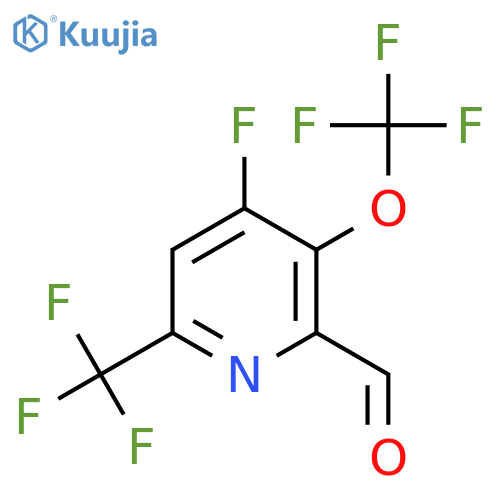 4-Fluoro-3-(trifluoromethoxy)-6-(trifluoromethyl)pyridine-2-carboxaldehyde structure