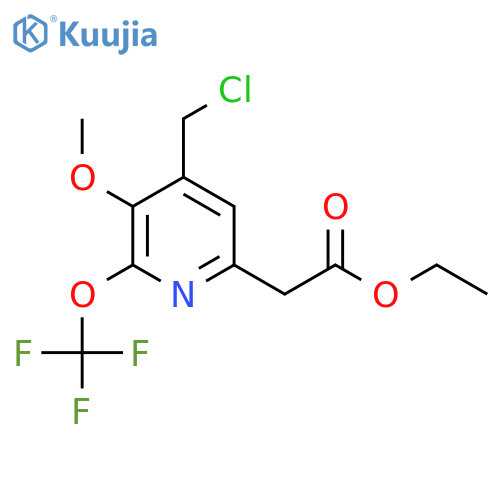 Ethyl 4-(chloromethyl)-3-methoxy-2-(trifluoromethoxy)pyridine-6-acetate structure
