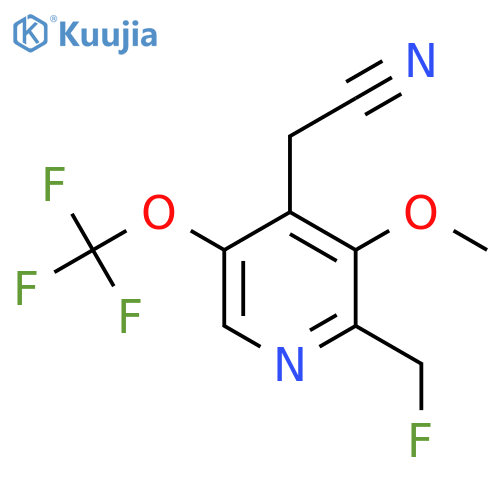 2-(Fluoromethyl)-3-methoxy-5-(trifluoromethoxy)pyridine-4-acetonitrile structure