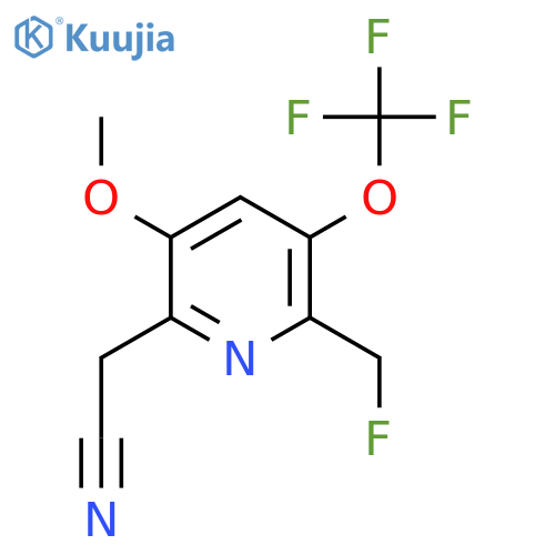 2-(Fluoromethyl)-5-methoxy-3-(trifluoromethoxy)pyridine-6-acetonitrile structure