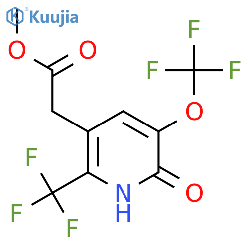 Methyl 2-hydroxy-3-(trifluoromethoxy)-6-(trifluoromethyl)pyridine-5-acetate structure