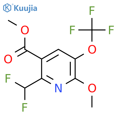 Methyl 2-(difluoromethyl)-6-methoxy-5-(trifluoromethoxy)pyridine-3-carboxylate structure