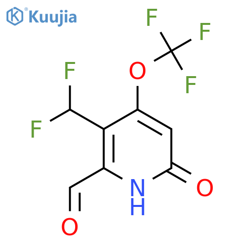 3-(Difluoromethyl)-6-hydroxy-4-(trifluoromethoxy)pyridine-2-carboxaldehyde structure