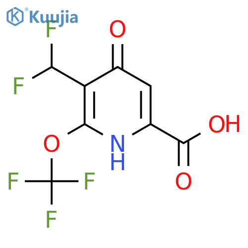 3-(Difluoromethyl)-4-hydroxy-2-(trifluoromethoxy)pyridine-6-carboxylic acid structure