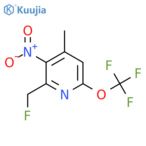 2-(Fluoromethyl)-4-methyl-3-nitro-6-(trifluoromethoxy)pyridine structure