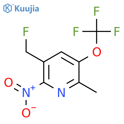 3-(Fluoromethyl)-6-methyl-2-nitro-5-(trifluoromethoxy)pyridine structure