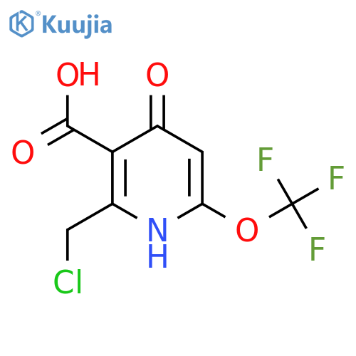 2-(Chloromethyl)-4-hydroxy-6-(trifluoromethoxy)pyridine-3-carboxylic acid structure