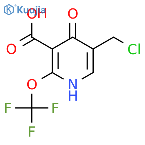 5-(Chloromethyl)-4-hydroxy-2-(trifluoromethoxy)pyridine-3-carboxylic acid structure
