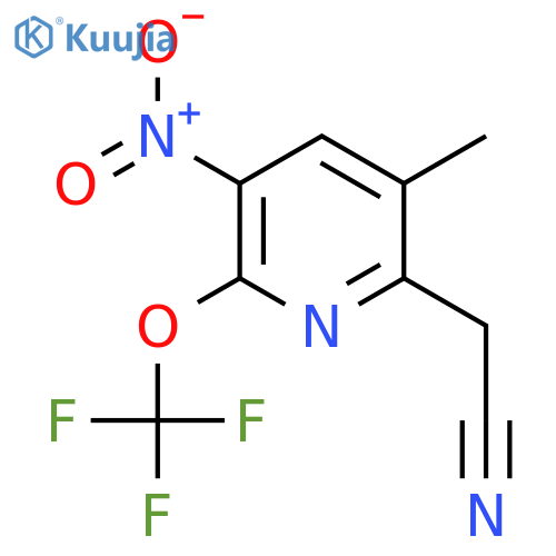 3-Methyl-5-nitro-6-(trifluoromethoxy)pyridine-2-acetonitrile structure