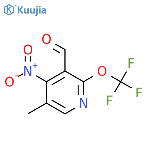 5-Methyl-4-nitro-2-(trifluoromethoxy)pyridine-3-carboxaldehyde structure
