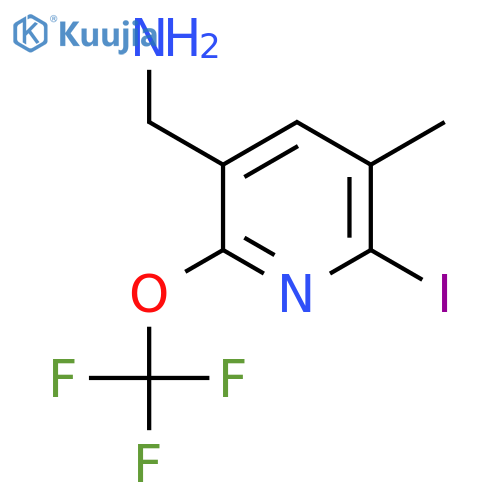 5-(Aminomethyl)-2-iodo-3-methyl-6-(trifluoromethoxy)pyridine structure