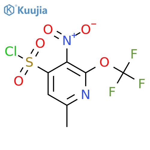 6-Methyl-3-nitro-2-(trifluoromethoxy)pyridine-4-sulfonyl chloride structure