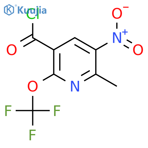 2-Methyl-3-nitro-6-(trifluoromethoxy)pyridine-5-carbonyl chloride structure