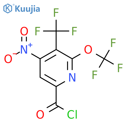 4-Nitro-2-(trifluoromethoxy)-3-(trifluoromethyl)pyridine-6-carbonyl chloride structure