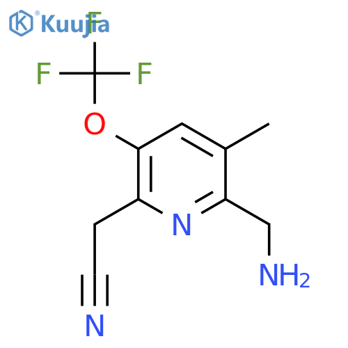 2-(Aminomethyl)-3-methyl-5-(trifluoromethoxy)pyridine-6-acetonitrile structure