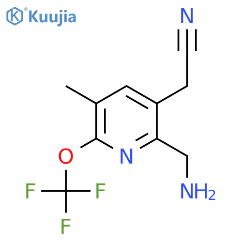 2-(Aminomethyl)-5-methyl-6-(trifluoromethoxy)pyridine-3-acetonitrile structure