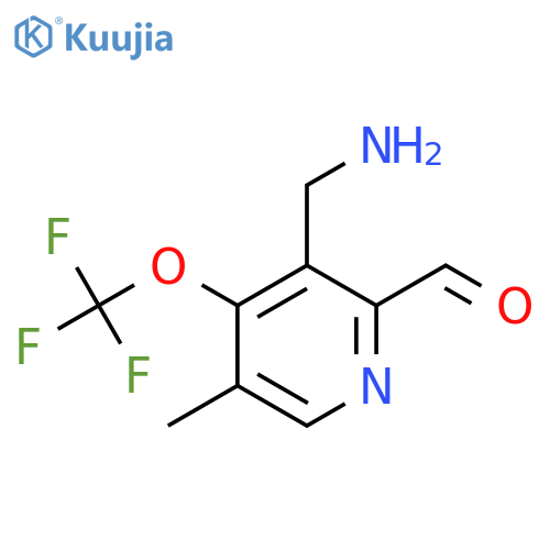3-(Aminomethyl)-5-methyl-4-(trifluoromethoxy)pyridine-2-carboxaldehyde structure
