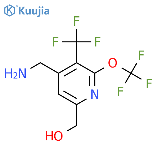 4-(Aminomethyl)-2-(trifluoromethoxy)-3-(trifluoromethyl)pyridine-6-methanol structure