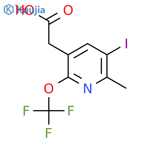 3-Iodo-2-methyl-6-(trifluoromethoxy)pyridine-5-acetic acid structure